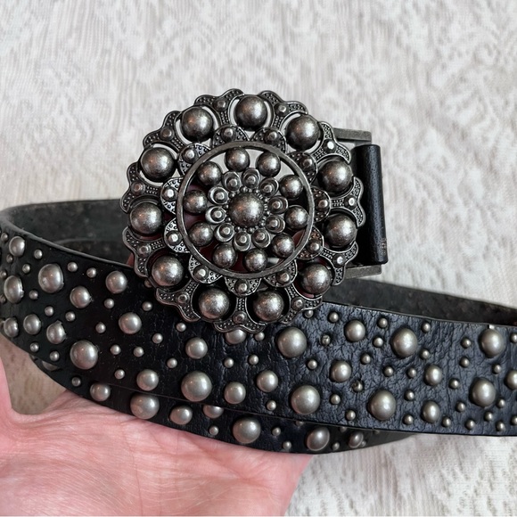 Vintage Y2k Express studded boho leather belt - Picture 8 of 10